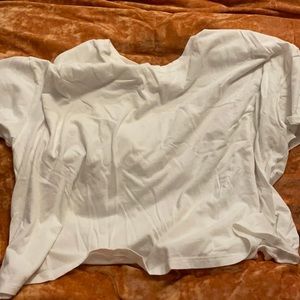 Old Navy White Cropped Tee